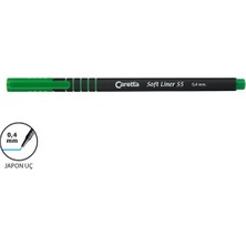 Caretta 55 Soft Liner Keçeli Kalem Yeşil