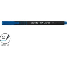 Caretta 55 Soft Liner Keceli Kalem Koyu Mavi