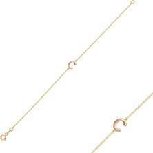 Engingold 14 Ayar Altın C Harfli Bileklik