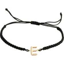 Engingold Ip Örgü 14 Ayar Altın E Harfli Bileklik