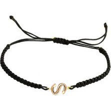 Engingold Ip Örgü 14 Ayar Altın S Harfli Bileklik