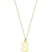 Engingold 14 Ayar Altın S Harfli Kolye