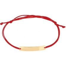 Engingold Ip Örgü 14K Altın Plaka Bar Bileklik