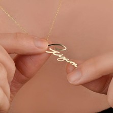 Engingold 14 Ayar Altın İsim Kolye