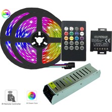 20 Metre Rgb Çok Renkli Şerit LED Seti + Kumanda + Trafo Hazır Set