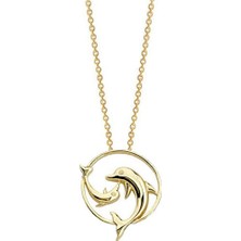 Engingold 14 Ayar Altın Yunus Balığı Kolye