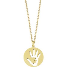 Engingold 14 Ayar Altın Anne Çocuk Elizi Kolye