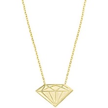 Engingold 14K Altın Diamond Figürlü Kolye