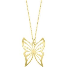 Engingold 14K Altın Kelebek Figürlü Kolye
