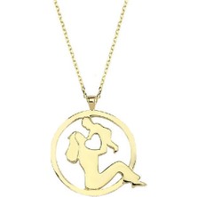 Engingold 14 Ayar Altın Anne Çocuk Kolye