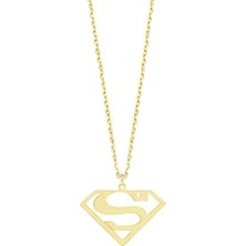Engingold 14K Altın Superman Kolye