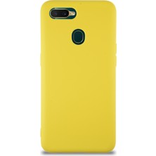 Kzy Oppo A5S Kapak Içi Kadife Lansman Silikon Kılıf - Sarı