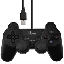 Ucom Pc Titreşimli Dualshock Gamepad Oyun Kolu 2'li Paket