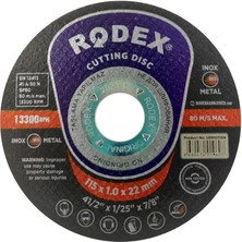 Rodex Inox Metal Kesici Taş Disk 115X1X22.23 mm 20 Adet