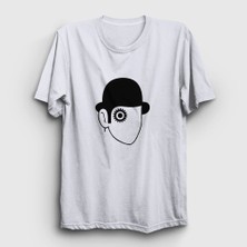 Presmono Unisex Beyaz Eye Film Otomatik Portakal A Clockwork Orange T-Shirt