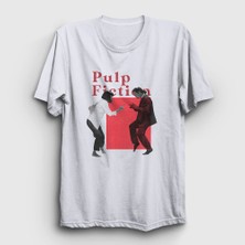 Presmono Unisex Beyaz Dance Film Pulp Fiction T-Shirt