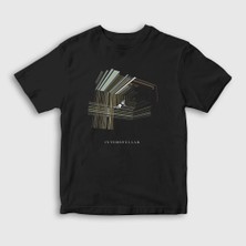 Presmono Unisex Çocuk Siyah Tesseract Film interstellar T-Shirt