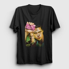 Presmono Unisex Siyah Cover Film Dövüş Kulübü Fight Club T-Shirt