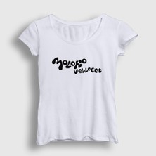 Presmono Kadın Beyaz Moloko Vellocet Film Otomatik Portakal A Clockwork Orange T-Shirt