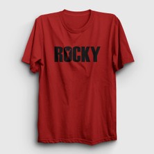 Presmono Unisex Kırmızı Logo Film Rocky T-Shirt