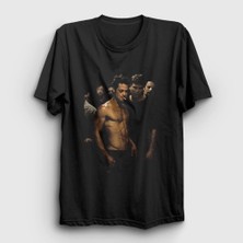 Presmono Unisex Siyah Tyler Durden Film Dövüş Kulübü Fight Club T-Shirt