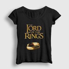 Presmono Kadın Siyah Cover Yüzüklerin Efendisi The Lord Of The Rings T-Shirt