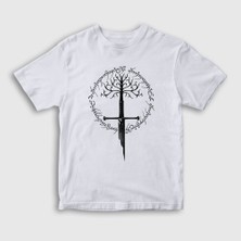 Presmono Unisex Çocuk Beyaz Narsil Yüzüklerin Efendisi The Lord Of The Rings T-Shirt
