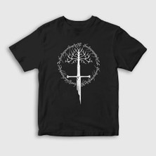 Presmono Unisex Çocuk Siyah Narsil Yüzüklerin Efendisi The Lord Of The Rings T-Shirt