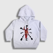 Presmono Unisex Çocuk Beyaz Astronot Film 2001 A Space Odyssey Kapüşonlu Sweatshirt