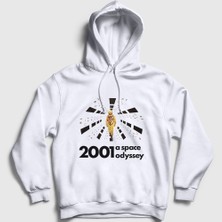 Presmono Unisex Beyaz Astronot V2 Film 2001 A Space Odyssey Kapüşonlu Sweatshirt