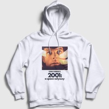 Presmono Unisex Beyaz Cover V2 Film 2001 A Space Odyssey Kapüşonlu Sweatshirt