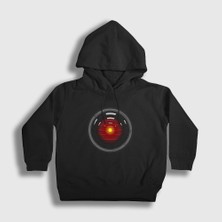Presmono Unisex Çocuk Siyah Hal 9000 Film 2001 A Space Odyssey Kapüşonlu Sweatshirt