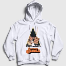 Presmono Unisex Beyaz Cover Film Otomatik Portakal A Clockwork Orange Kapüşonlu Sweatshirt