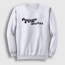 Presmono Unisex Beyaz Moloko Vellocet Film Otomatik Portakal A Clockwork Orange Sweatshirt
