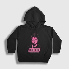 Presmono Unisex Çocuk Siyah Own Film Dövüş Kulübü Fight Club Kapüşonlu Sweatshirt