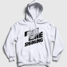 Presmono Unisex Beyaz Logo Film The Shining Kapüşonlu Sweatshirt