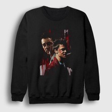 Presmono Unisex Siyah Tyler Film Dövüş Kulübü Fight Club Sweatshirt