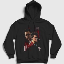 Presmono Unisex Siyah Tyler Film Dövüş Kulübü Fight Club Kapüşonlu Sweatshirt