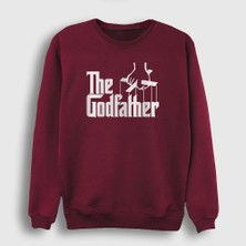 Presmono Unisex Bordo Logo Film Baba The Godfather Sweatshirt