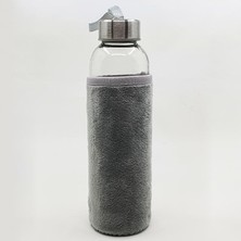 Hediye Kesesi Kişiye Özel Isimli Peluş Kılıflı Cam Matara 500 ml