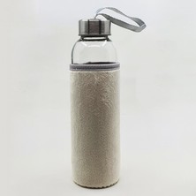 Hediye Kesesi Kişiye Özel Isimli Peluş Kılıflı Cam Matara 500 ml