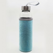 Hediye Kesesi Kişiye Özel Isimli Peluş Kılıflı Cam Matara 500 ml