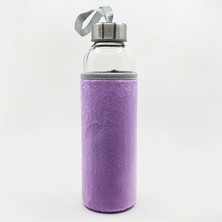 Hediye Kesesi Kişiye Özel Isimli Peluş Kılıflı Cam Matara 500 ml