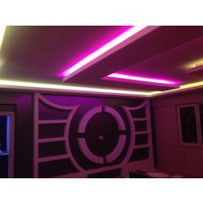 Amber LED Rgb Şerit LED 1 Metre Tak Çalıştır 24 Tuşlu Kumandalı 5050 3 Çipli