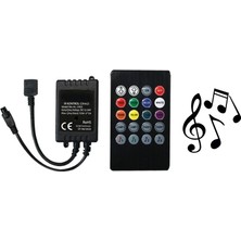Amber LED Rgb Şerit LED 4 Metre Tak Çalıştır Sese ve Müziğe Duyarlı Kumanda 5050 3 Çipli
