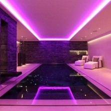 Amber LED Rgb Şerit LED 5 Metre Tak Çalıştır Sese ve Müziğe Duyarlı Kumanda 5050 3 Çipli