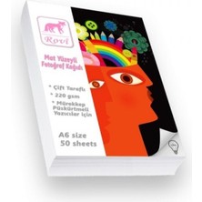 Rovi Fine-Art Mat Çift Taraflı Fotoğraf Kağıdı - 220GSM - 50 Yaprak - 10 x 15 cm