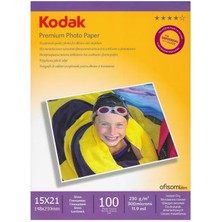Kodak Premium Glossy,parlak 230GR/M² Fotoğraf Kağıdı 100 Yaprak 15 x 21 cm