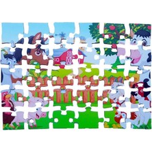 Woodylife Çiftlik Hayvanları Çitli Ahşap Puzzle 30 Parça Yapboz Çocuk Oyuncak