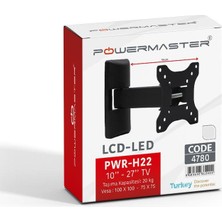 Powermaster PWR-H22 19''-22'' Tek Kollu Kilitli Hareketli Duvar Askı Aparatı